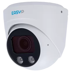 Cámara Turret IP AI EASY-P - 5MP | Lente Motorizada 2.7~13.5 mm - IR 40 m | Luz blanca 30 m | Mic - Instalación Plug ... - Alarm