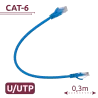 Cable UTP - Ethernet - Conectores RJ45 - Categoría 6 - 0,3 m - Color azul - AlarmSystems.Shop