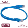 Cable UTP - Ethernet - Conectores RJ45 - Categoría 6 - 0,5 m - Color azul - AlarmSystems.Shop
