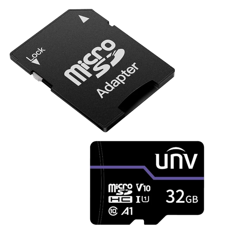 Tarjeta de memoria con adaptador Uniview - microSD | Capacidad 32 GB - Clase 10 | Velocidad escritura 71 MB/s - Hasta... - Alarm