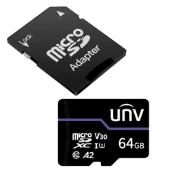 Tarjeta de memoria con adaptador Uniview - microSD | Capacidad 64 GB - Clase 10 | Velocidad escritura 71 MB/s - Hasta... - Alarm