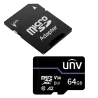 Tarjeta de memoria con adaptador Uniview - microSD | Capacidad 64 GB - Clase 10 | Velocidad escritura 71 MB/s - Hasta... - Alarm