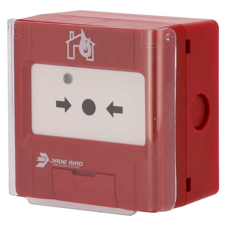 Pulsador analógico Jade Bird - Rearmable, tapa de protección incluída - Indicador luminoso y visual de activación - C... - Alarm