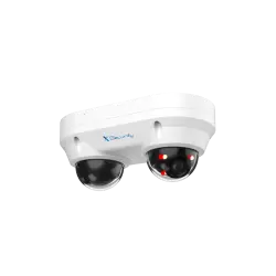 X-Security Cámara IP Domo dual - 2x 4 Megapíxel (2560x1440) - 2x Lente fija 2.8mm - WDR 120dB | Dual Light(IR 30m y ... - Alarm