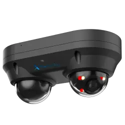 X-Security Cámara IP Domo dual - 2x 4 Megapíxel (2560x1440) - 2x Lente fija 2.8mm - WDR 120dB | Dual Light(IR 30m y ... - Alarm