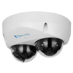 X-Security Cámara IP Domo dual - 2x 4 Megapíxel (2560x1440) - Lente fija 2.8mm - WDR 120dB | Dual Light(IR 60m y Luz... - Alarm