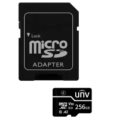 Tarjeta de memoria con adaptador Uniview - microSD | Capacidad 256 GB - Clase 10 | Velocidad escritura 35 MB/s - Hast... - Alarm