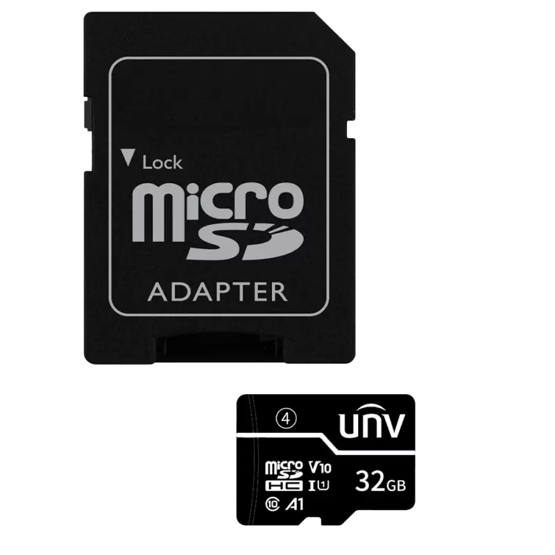Tarjeta de memoria con adaptador Uniview - microSD | Capacidad 32 GB - Clase 10 | Velocidad escritura 30 MB/s - Hasta... - Alarm