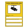 Poster in PVC Zona di videosorveglianza RGPD in catalano A4 - AlarmSystems.Shop