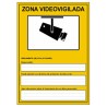 PVC-Poster RGPD-Videoüberwachungszone A5