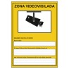 Affiche PVC zone de vidéosurveillance RGPD en catalan A5