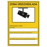Poster in PVC Zona di videosorveglianza GDPR in catalano A5 - AlarmSystems.Shop