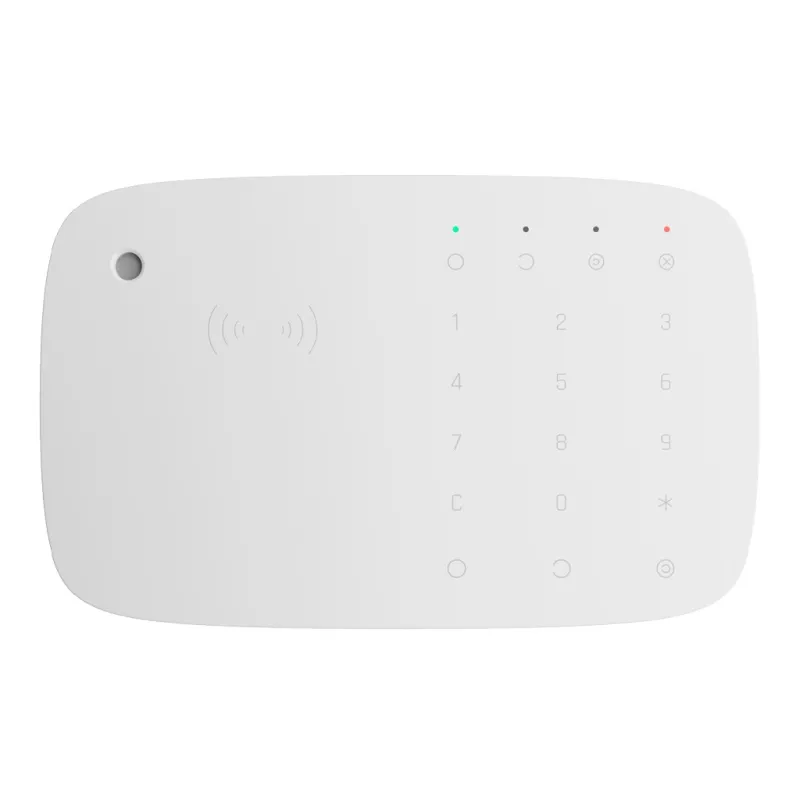 Ajax KeyPad Combi Kabellose Touch-Tastatur mit Sirene, Karten und verschlüsselten Bedienelementen - AlarmSystems.Shop