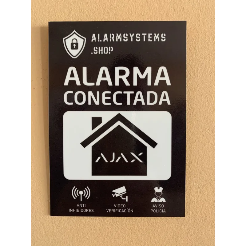 AlarmSystems A6 connected alarm adhesive sign - AlarmSystems.Shop