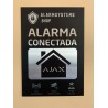 Aluminum Alarm Sign Connected AlarmSystems A4