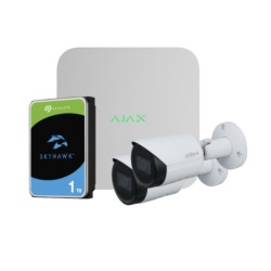 Ajax Videoüberwachungs-Kit - Dahua von: 1 NVR 8ch Ajax + 2 Dahua Tubular Kameras 2MP 2.8mm + 1 HD 1TB