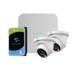 Ajax Videoüberwachungs-Kit - Dahua von: 1 NVR 8ch Ajax + 2 Dahua Domos 4MP 2.8mm Kameras + 1 HD 2TB