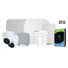 Ajax Alarm Kit + Dahua Video Surveillance by: Hub 2 2G + KeyPad + MotionProtect + HomeSiren + NVR + 2 Domes 2MP + 1HD 1Tb - Alar