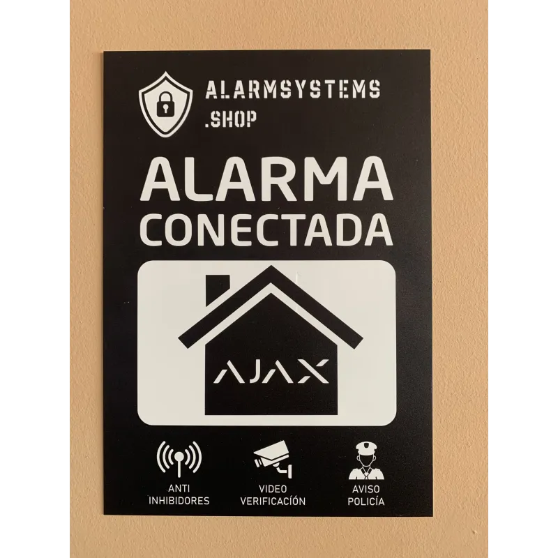 Cartel pvc alarma conectada AlarmSystems A5 - AlarmSystems.Shop