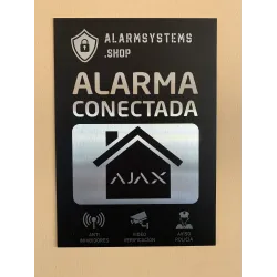Cartel aluminio alarma conectada AlarmSystems A5 - AlarmSystems.Shop