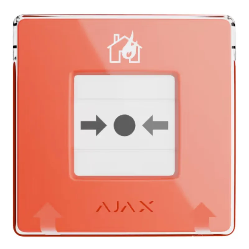 Ajax Pulsante Antincendio Punto di Chiamata Manuale Senza Fili Rosso - AlarmSystems.Shop