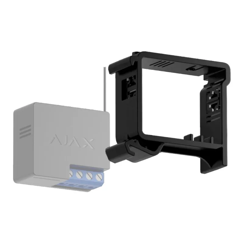 Staffa di supporto DIN Ajax per il fissaggio di un relè o di un interruttore a parete su una guida DIN - AlarmSystems.Shop