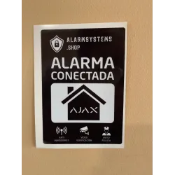 AlarmSystems A6 connected alarm adhesive sign - AlarmSystems.Shop