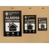 Aluminum Alarm Sign Connected AlarmSystems A4 - AlarmSystems.Shop