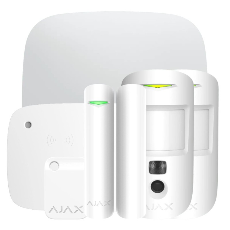 Kit Ajax Hub 2 2G + 2 MotionCam + DoorProtectPlus + KeyPadCombi + Tag