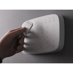 Ajax KeyPad Combi Kabellose Touch-Tastatur mit Sirene, Karten und verschlüsselten Bedienelementen - AlarmSystems.Shop