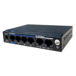 Commutateur PoE+ 4 ports 10/100 + 2 Uplink 10/100 120W - AlarmSystems.Shop