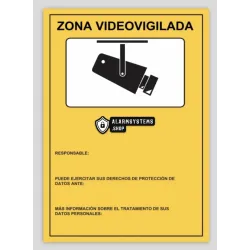 GDPR video surveillance zone sign Personalized - AlarmSystems.Shop