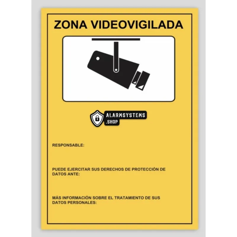 GDPR video surveillance zone sign Personalized - AlarmSystems.Shop