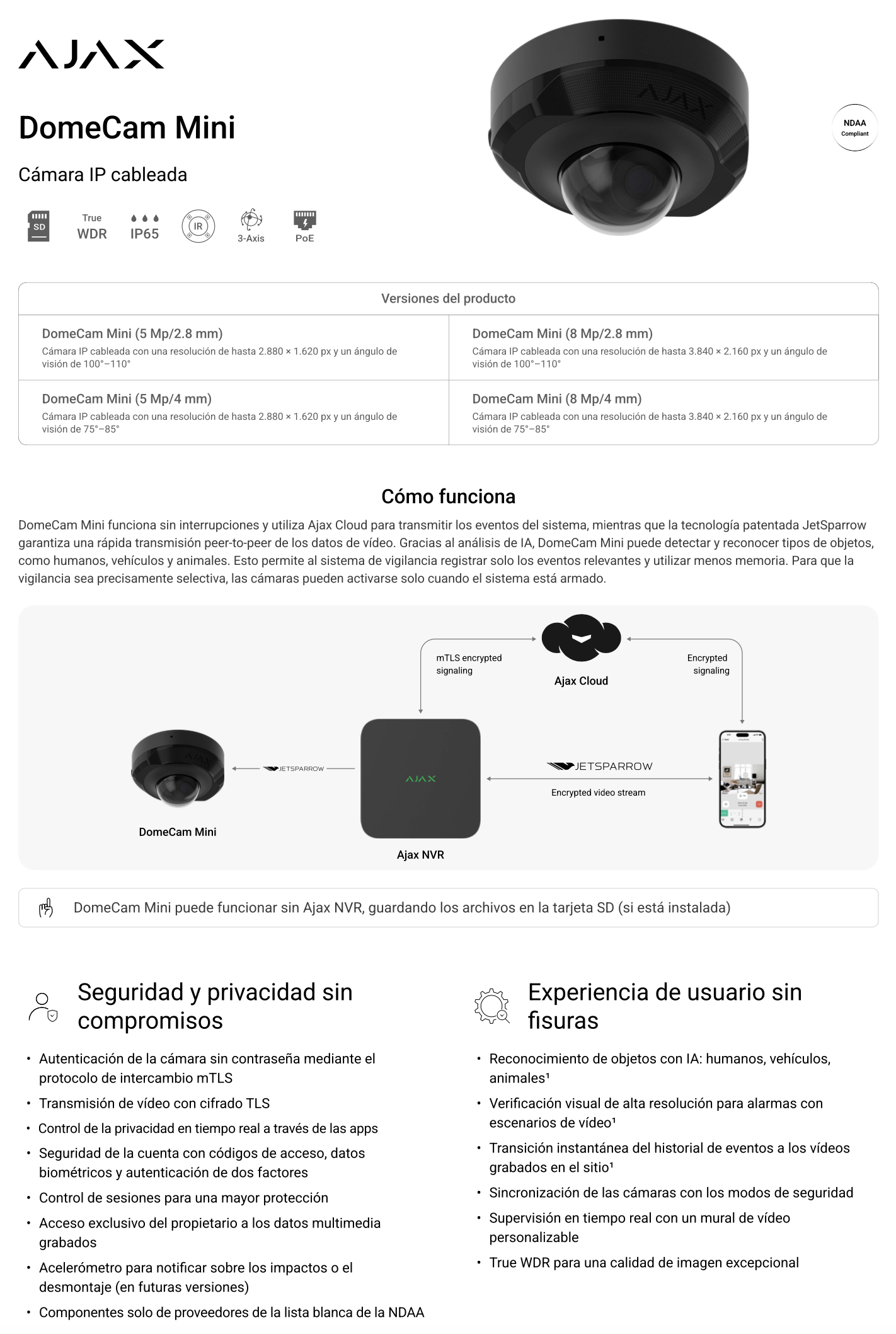 ajax domecam mini