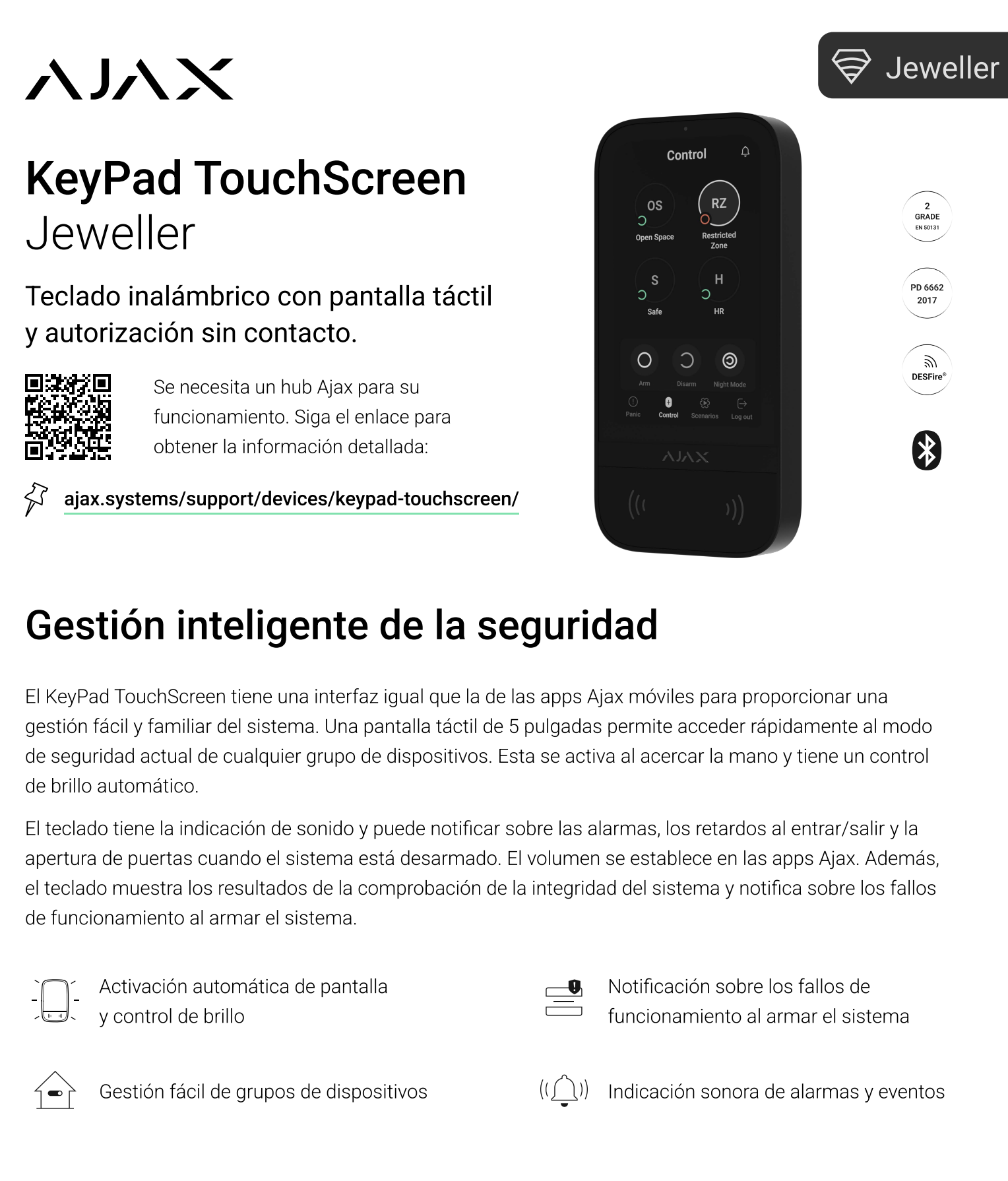 ajax keypad TouchScreen