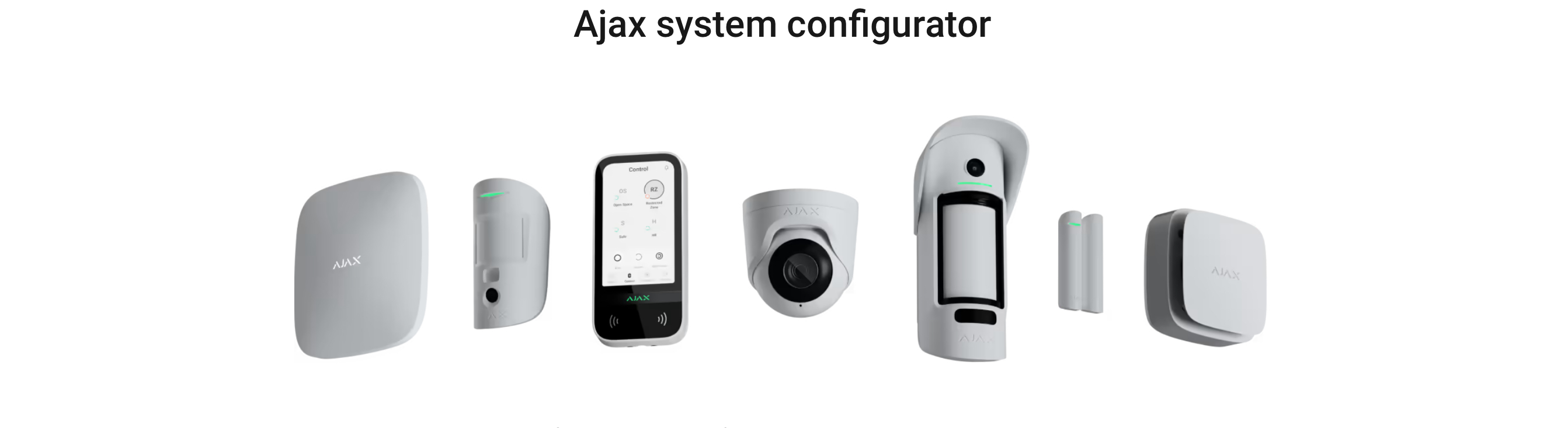 System configurator alarm ajax